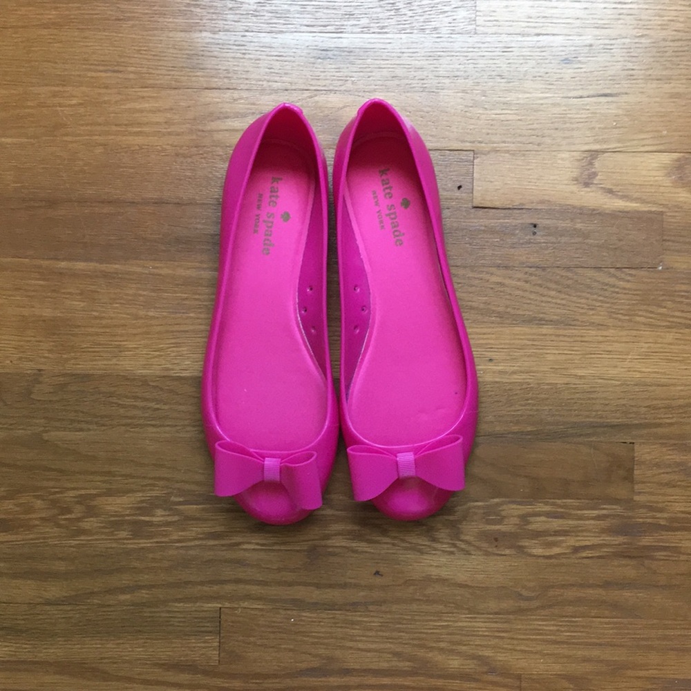 Kate Spade fuchsia pink flats.